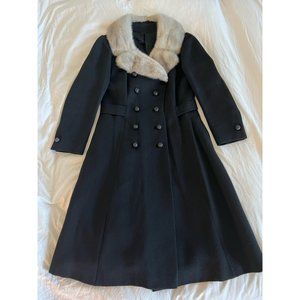 Vintage ILGWU Union Label coat with real fur collar - Made in Canada